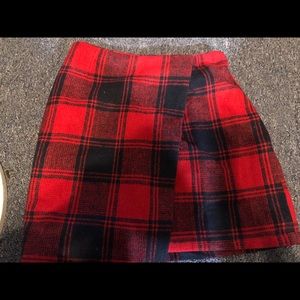 Plaid mini skirt